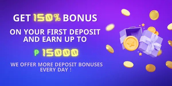 Reload bonus banner with coins stacked beside a top-up button